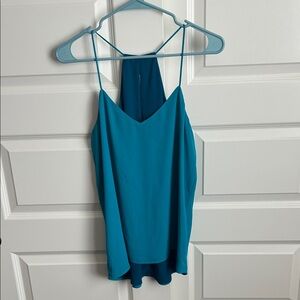 Teal and blue reversible tank
